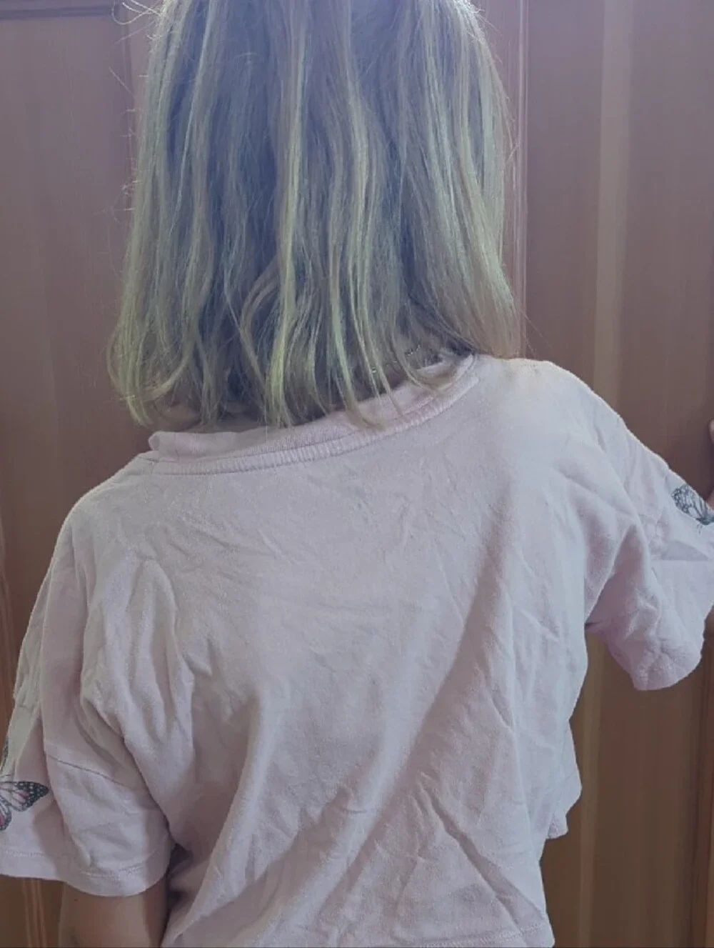 GAP Pink Butterfly Short Sleeve Tee